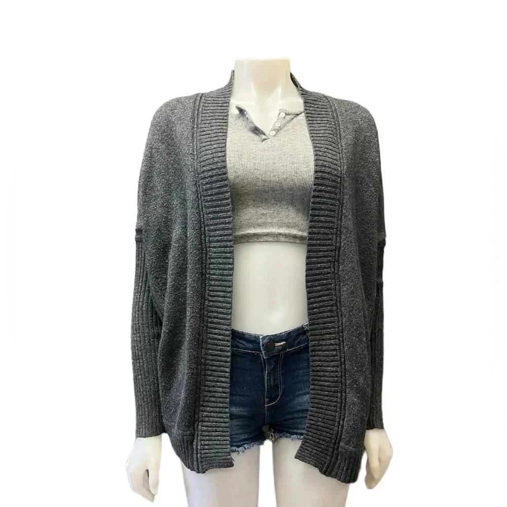 Temperance Grey Open Knit Cardigan Size  XS